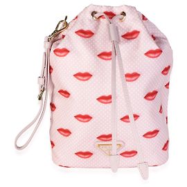 Bolsa de pulso Prada Re-Nylon Lips Alabaster Pink Rosa Vermelho