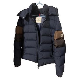 Moncler Enzian Navy Blue Down Puffer Jacket Brown Dark blue