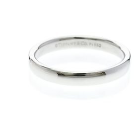 Autre Marque Tiffany Platinum Band Ring Silvery
