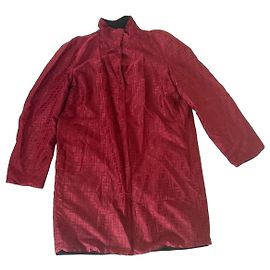 Fendi FF Monogram Red Coat Dark red
