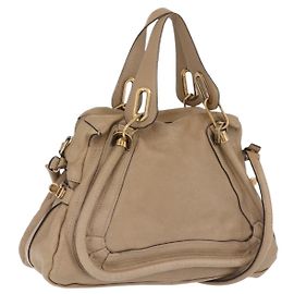 Chloé Bolsa de mão Chloe Paraty em couro bege tom dourado Auth mr3069 - Jerrillo Outro