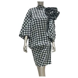 Alexander McQueen FW09 Runway Houndstooth Seidenkleid IT 38 gebraucht Andere