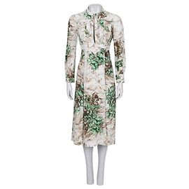 Prada White Fitted Viscose Blend Dress IT 38 Pre-owned Other