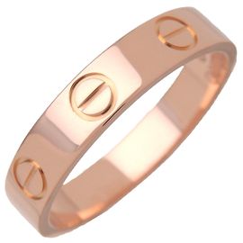 Cartier Mini Love Ring K18 750PG Rose Gold #50 US5.25 EU50 HK11.5 Golden