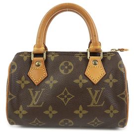Bolsa de mão Louis Vuitton Monogram Mini Speedy Brown M41534 Marrom