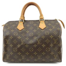 Sac à main Louis Vuitton Monogram Speedy 30 Boston Bag Brown M41526 Marron