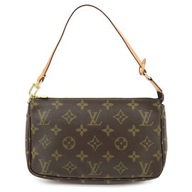 Louis Vuitton Monogram Pochette Accessoires Pouch Hand Bag Brown M51980 Marrom
