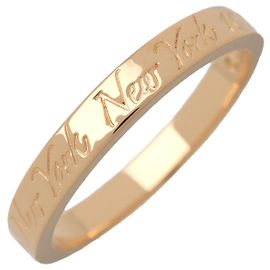 Tiffany & Co Anillo Notes Narrow New York K18 750YG Oro Amarillo US5 Dorado