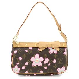 Louis Vuitton Monogram Cherry Blossom Pochette Accessoires Pouch M92006 Marrom