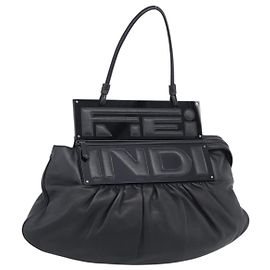 FENDI Shoulder Bag Leather Black Silver 8BN179 Auth mr3186V - Jerrillo Altro