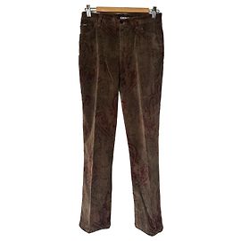Autre Marque Pantalones marrones con estampado paisley Castaño