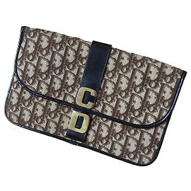 Pochette Dior Monogram Marrone e Nero Marrone Nero