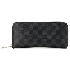 LOUIS VUITTON - Cartera Zippy Louis Vuitton en toile damier graphite Gris