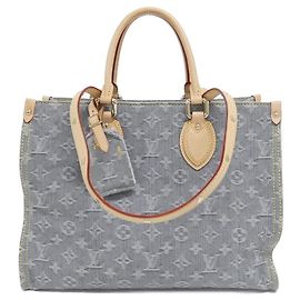 Bolso Tote Louis Vuitton Monogram Denim Castaño Otro