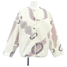 Hermès Casaco sem gola Hermes COACHING REMIX Branco