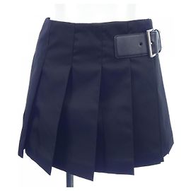 Gonna Prada in Re-Nylon con logo triangolare Nero