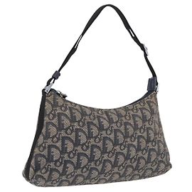 Christian Dior Trotter Canvas Accessory Pouch Navy Silver Otro