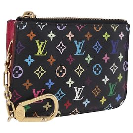 LOUIS VUITTON Monogram Multicolor Pochette Cles NM Black M60279 LV Other