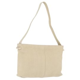 LOEWE Shoulder Bag Suede Ivory Gold Altro