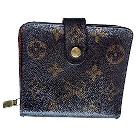 Louis Vuitton portafoglio con zip Monogram toile marrone Marrone Monogramma