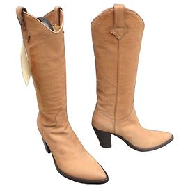 Sartore Braune Leder Westernstiefel Braun