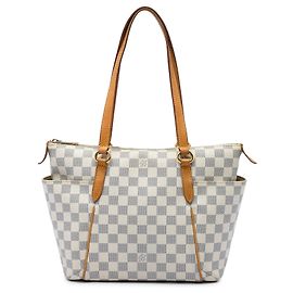 Louis Vuitton White Damier Azur Totally PM Weiß