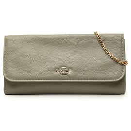 Bolsa de Ombro com Corrente LOEWE em Pele de Vitelo Grão Cinza Marrom