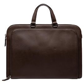 Prada Brown Saffiano Business Bag Brown