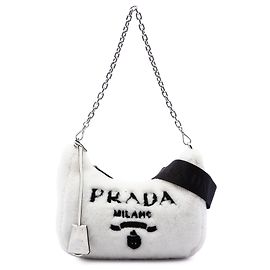 Sac Prada Re Edition 2005 Mini en éponge blanc Blanc