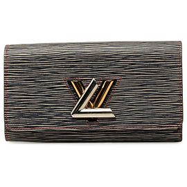Cartera larga Louis Vuitton Twist en Epi Denim azul Azul Azul oscuro