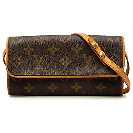 Louis Vuitton Brown Monogram Pochette Twin PM Braun