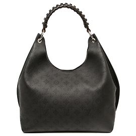 Louis Vuitton Black Monogram Mahina Carmel Negro