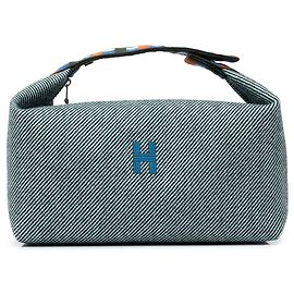 Custodia Hermès Blue Large Wool Bride A Brac Au Carre Case Blu Blu chiaro