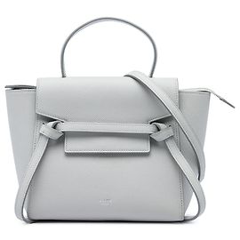 Céline Bolso cinturón Celine Nano de piel de becerro granulada gris Castaño Gris