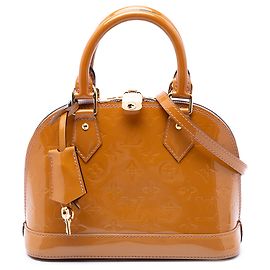 Louis Vuitton Brown Monogram Vernis Alma BB Brown Camel