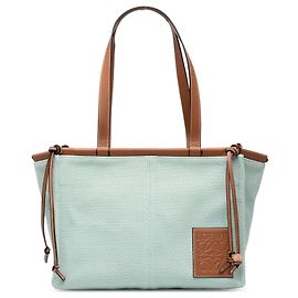 LOEWE Green Small Canvas Cushion Tote Green