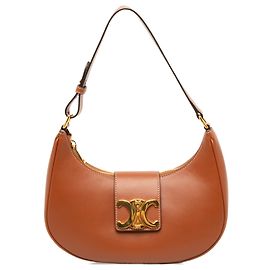 Céline Borsa a tracolla Celine Ava Triomphe in pelle di vitello liscia marrone Medium Marrone