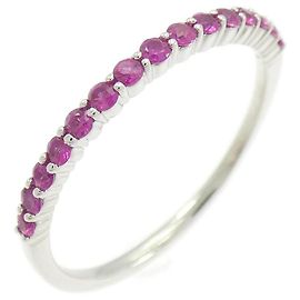 Autre Marque Anel Gstv Platinum Ruby Ring Vermelho