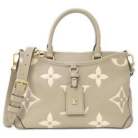 Louis Vuitton Two-Tone Monogram Empreinte Trianon Bag Brown Other