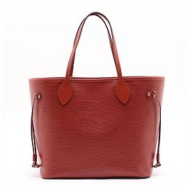 Louis Vuitton Sac à épaule cabas Neverfull en cuir Epi Rouge Rouge