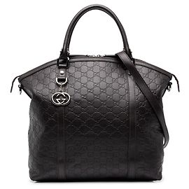 Borsa Dome Gucci Large Microguccissima GG Charm Nera Nero