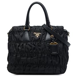 Sac à main Prada Tessuto Gaufre noir Noir