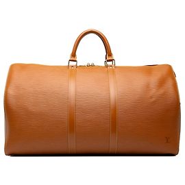Sac de voyage Louis Vuitton Epi Keepall 55 Marron Marron