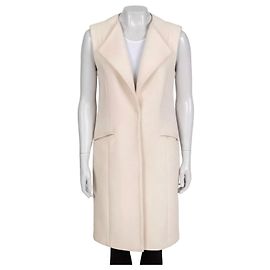 Roberto Cavalli Class White Longline Vest - Size M Pre-owned Other