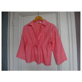 Autre Marque J & W Pink Linen Short Jacket Pink