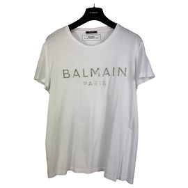 T-shirt Balmain Paris Logo Branco