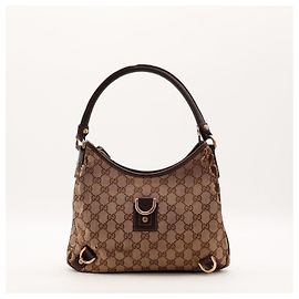 Bolsa de Ombro Gucci Monogram Canvas Castanho Marrom