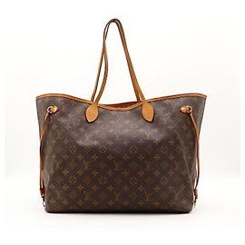 Sac cabas Louis Vuitton Neverfull MM Monogram Canvas Marron