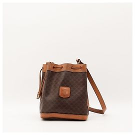 Céline Sac Seau Celine Monogram en cuir marron Marron