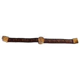Louis Vuitton LV Circle Reversible Bracelet - Size 17 Brown Golden